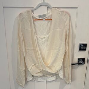 A.L.C. Ivory Draped Women's Blouse